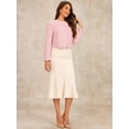 thumbnail image 4 of DARING DIVA Women's Plaid Tweed Cropped Button Up Elegant Work Jackets S Pink, 4 of 6