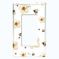 thumbnail image 5 of Metal Light Switch Plate Cover White Flowers Red Polka Dots FLW048, 5 of 13