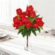 thumbnail image 4 of Decoraciones para San Valentín, adornos para San Valentín, regalos para San Valentín, decoraciones navideñas, flores artificiales de azalea e impatiens de 5 cabezas, flores artificiales de plástico., 4 of 5