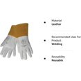 thumbnail image 3 of Guantes de soldadura Tillman 1338 Top Grain de piel de cabra, talla pequeña, color blanco, 3 of 3