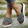 thumbnail image 4 of Women Cross Strap Sandals Slip On Slippers Platform Mules Summer Slides Shoes Size, 4 of 5