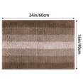 thumbnail image 6 of Unique Bargains Striped Bathroom Rugs Non-Slip Bath Carpet Bath Mats Coffee-1 16"x24", 6 of 7