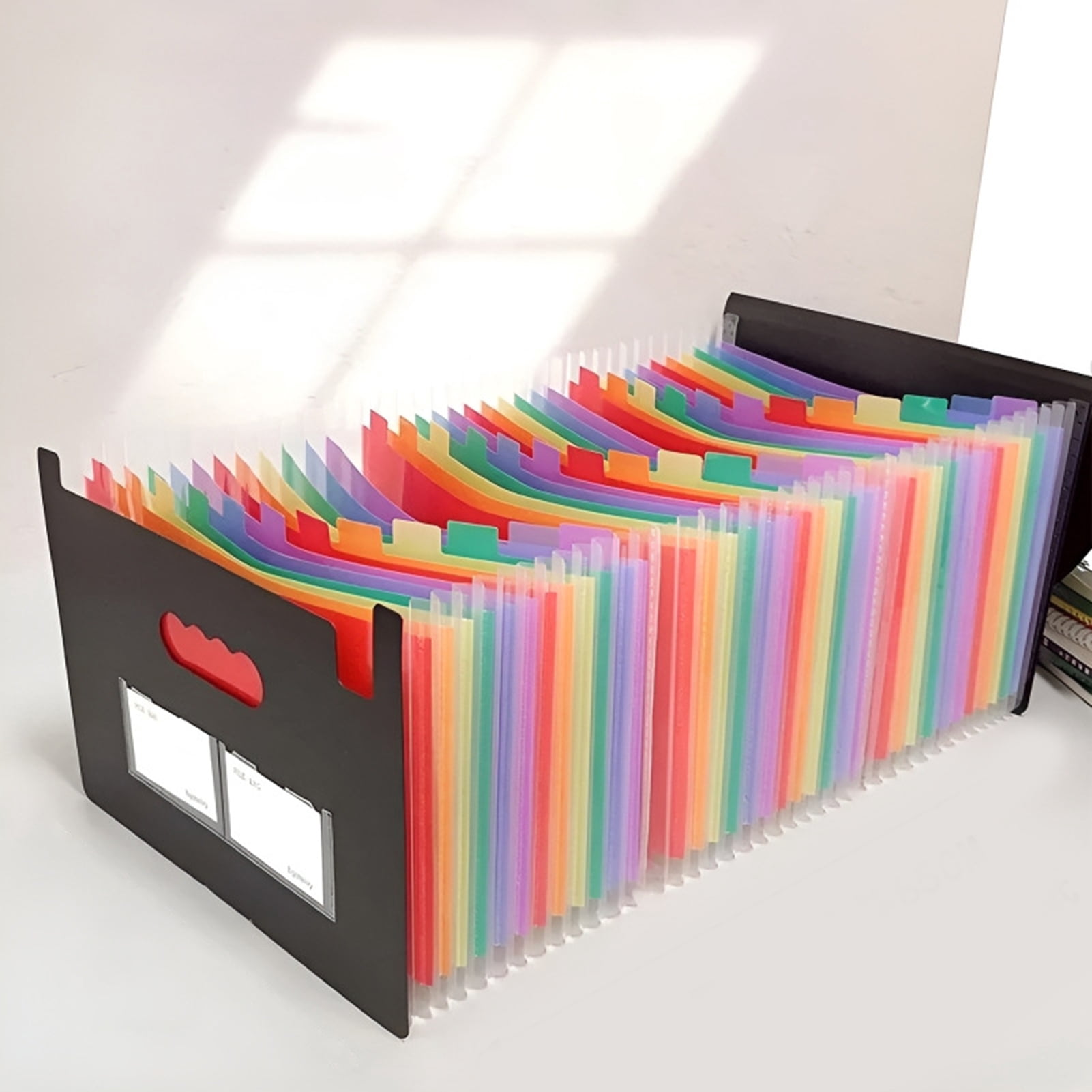 Sylvtty Accordion File Organizer 12/24/36 Pockets Expanding File Folder A4 Letter Size Paper Document Receipt Organizer for Classroom Home Office