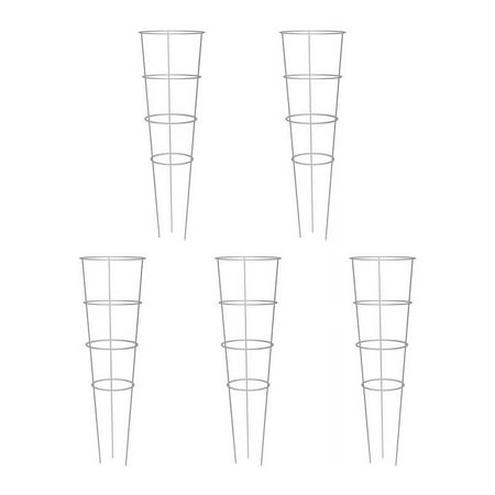 Glamos Wire 42 in. Silver Heavy Duty Tomato Cages (5-Pack)
