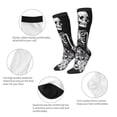 thumbnail image 3 of Yiaed Gothic Skull Floral Art Print Great elasticity Adult Stockings Sports socks for Men and Women, 3 of 6