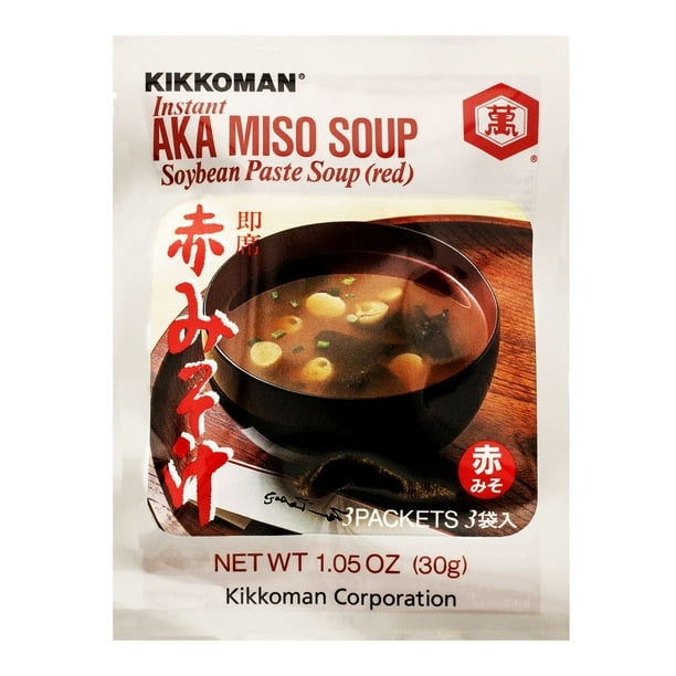 Soupe instantanée à la pâte de soja Aka Miso de Kikkoman rouge