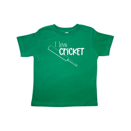 

Inktastic I Love Cricket- Cricket Bat Gift Toddler Boy or Toddler Girl T-Shirt