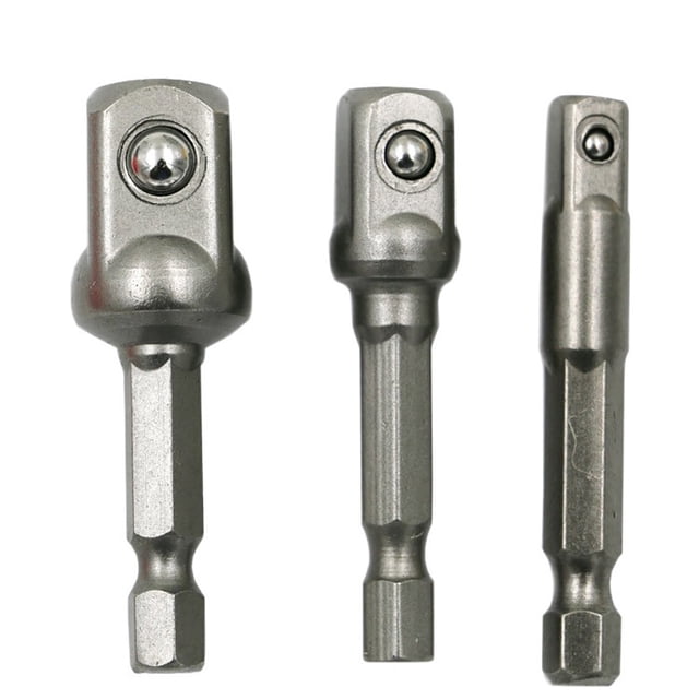 Brocas de extensión, juego de 3 piezas, barra de acero al cromo vanadio, juego de brocas hexagonales, adaptador de enchufe, vástago hexagonal, uso conveniente