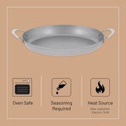 De Buyer Mineral B Element 9.5'' Oval Steel Roasting Pan