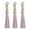 Light purple, variant on PU Leather Tassel With Lobster Swivel , Keychain For Handbag Phone Car Key Jewelry - Rose powder