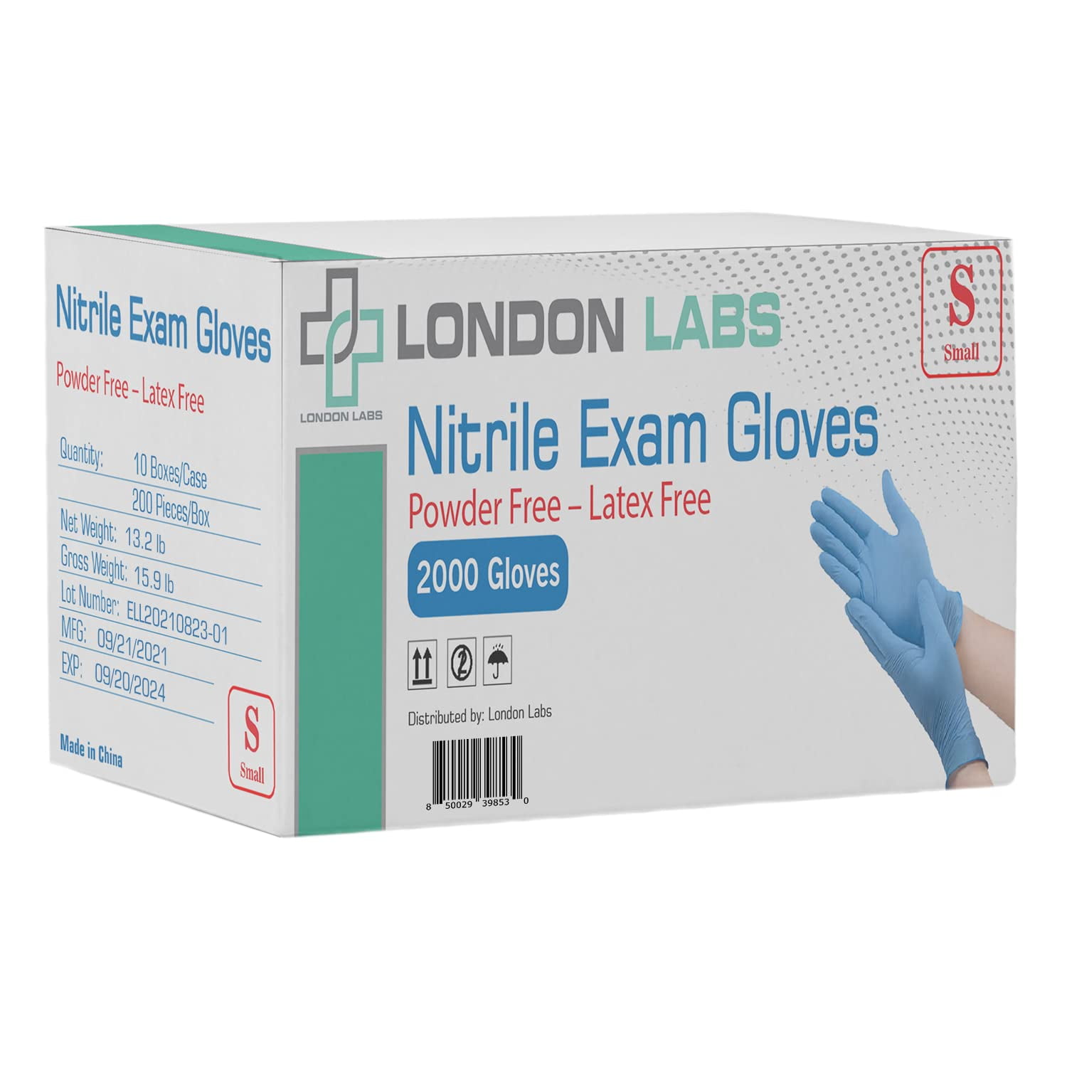 London Labs Nitrile Medical Exam Gloves Disposable Gloves, 2000 Count ...