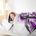 thumbnail image 3 of Homewish Purple Tie Dye Full Size Comforter Sets,Aesthetic Artwork Bedding Comforter Set,Black Reversible,3 Pieces,1 Comforter and 2 Pillowcases, 3 of 7