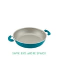 thumbnail image 6 of Rachael Ray 8 Piece Get Cooking! Stackable Nonstick Pots and Pans, Turquoise, 6 of 8
