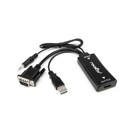 UPC: 0810606031472 | Rocstor VGA to HDMI Adapter with USB Power & Audio