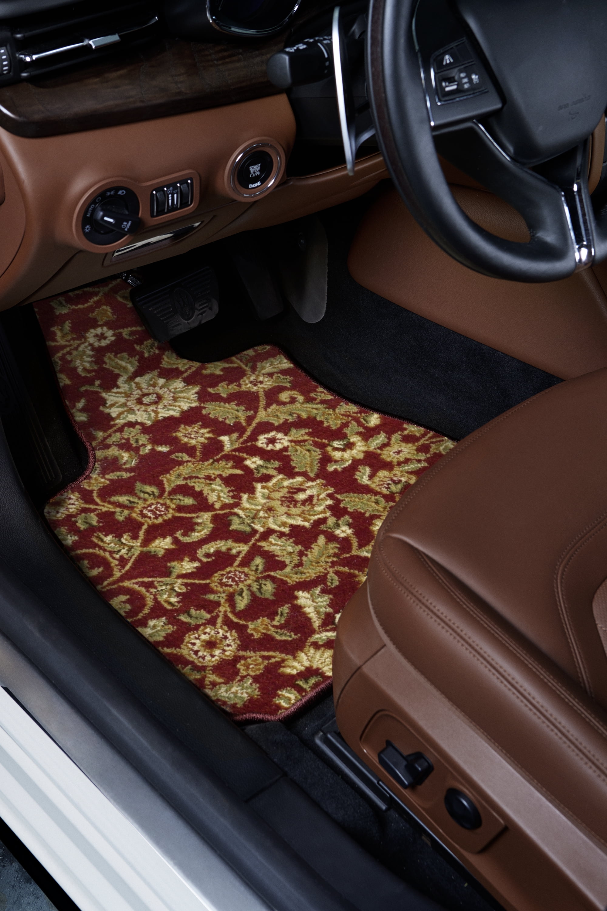 GGBAILEY Hyundai Elantra (Coupe) Red Oriental Car Mats, Custom Fit for 2017, 2018, 2019, 2020 - Driver, Passenger & Rear Carpet Car Mats