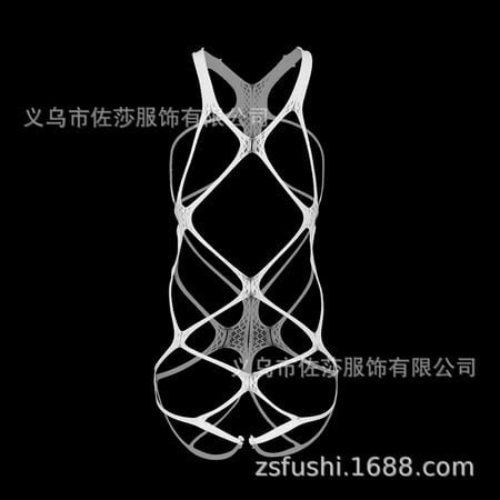 Generic Sexy Cutout Romper Mesh Stockings Jacquard Mesh Bodysuit Sexy Lingerie W258
