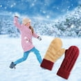 thumbnail image 3 of ERK 1Pcs Winter Mittens For Warm Fleece Knit Thick For Cold Weather, 3 of 4