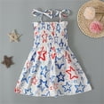 thumbnail image 6 of pop seller Independence Day Cute Dress For Girls Adjustable Tie Shoulder Dress Smocked Strapless Girl Dress, 6 of 9