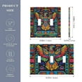 thumbnail image 2 of Yayeee Toggle Light Switch Wall Plate 2-Gang 4.56"x4.48" Decorative Outlet Cover, Abstract Eagle, 2 of 7