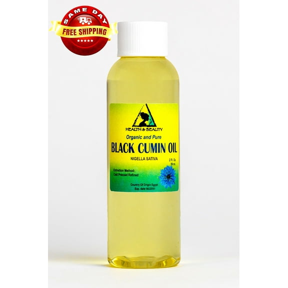Black Cumin Seed Oil Refined Organic Carrier Cold Pressed Fresh 100% Pure 2 oz
