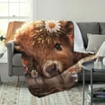 thumbnail image 5 of 1pc Cozy Cute Cow Print Flannel Blanket - Soft And Lightweight, Suitable For Sofabed Car Office Camping Trips, The Best Holiday Gift Blanket, Birthday Blanket, Gift Bl, 5 of 6