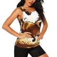 thumbnail image 2 of Daiia Autumn Raccoon In Forest Printed Womens Workout Tops for Women Quick-dry Tank Tops Mesh Yoga Shirts Athletic Running Tank Tops Sleeveless Gym Clothes-X-Large, 2 of 7