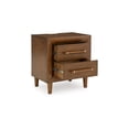 thumbnail image 3 of Benjara BM327968 Jeyn Nightstand - 2 Drawers - Traditional Dark Brown Solid Hardwood, 3 of 5