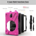 thumbnail image 5 of XYX Case for Samsung Galaxy Tab Active 2 8.0 inch SM-T395 with 360 Degree Rotating, Hand Strap, Shoulder Strap, Rose, 5 of 7