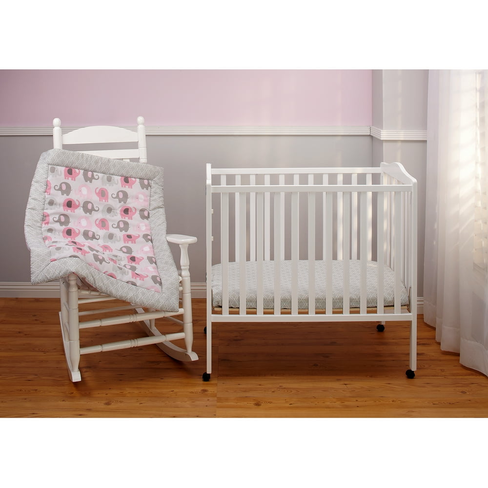 Little Bedding by NoJo Elephant Time 3Piece Portable Crib Bedding Set