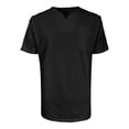 thumbnail image 4 of pstuiky camiseta de hombre, Camisa informal de verano para hombre, de manga corta, color liso, con cuello en V y bolsillo ropa de hombre l, 4 of 5