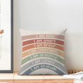 thumbnail image 3 of Classroom Pillow Covers 18 X 18 Inch Set of 2, I Am Kind Smart Brave Confident Grateful Loved Enough Rainbow Decorative Throw Pillow Covers for Book Center Home Bedroom Playroom Decor, 3 of 6