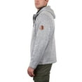 thumbnail image 3 of Men's Mountain and Isles Full Zip Hooded Melange Sweater Fleece Jacket Color: Pale Gray Melange Size: L, 3 of 4