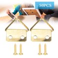thumbnail image 1 of 50Pcs Picture Frame Hanger Iron Wall Hanging Hooks, , Light Weight, Easy Installation, Suitable for Paintings, Mirrors, Photo Frames, 1 of 8