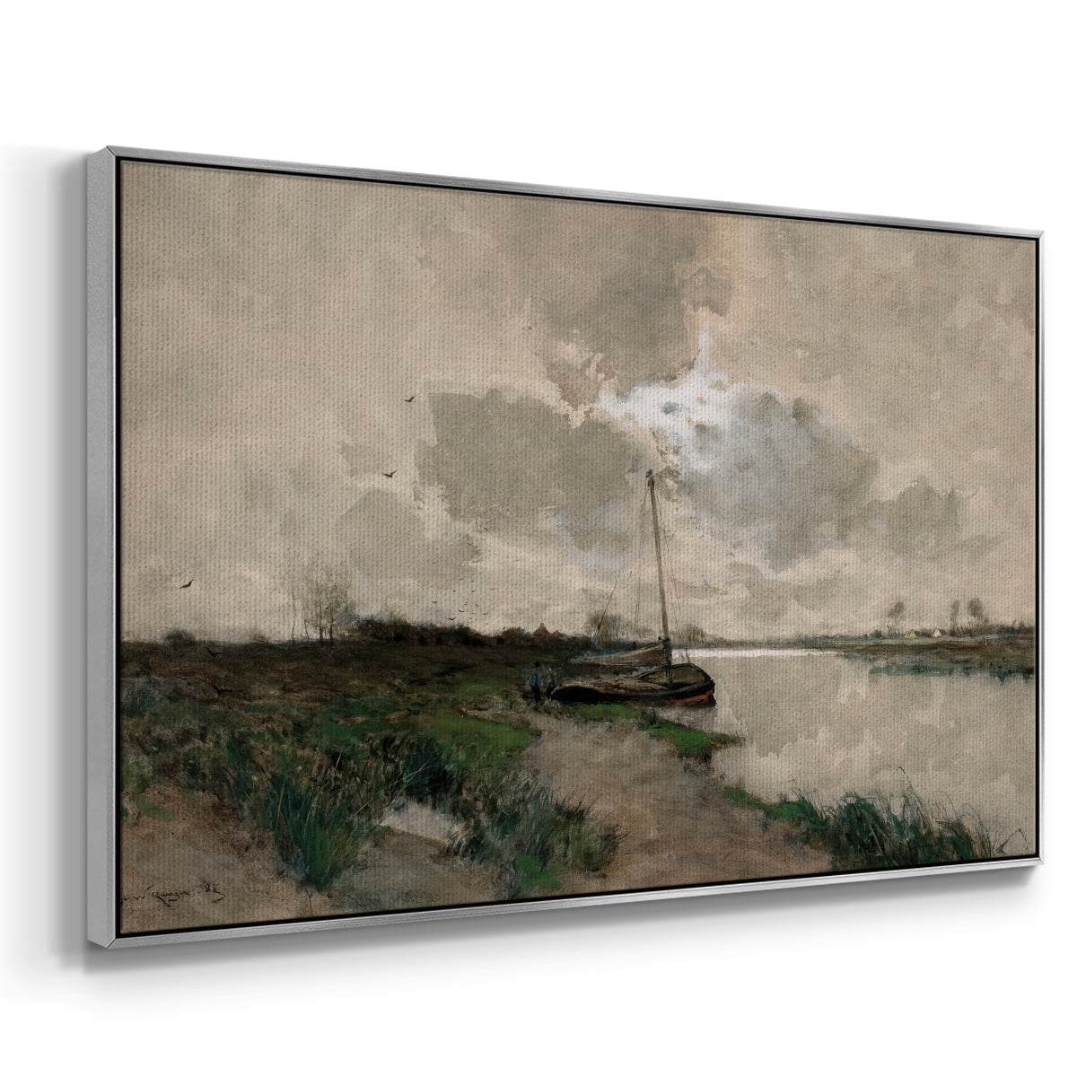 Vintage Landscape-CCCXLVIII By Wexford Home Framed in Silver Wood Gallery Wrapped Canvas 17 in. x 25 in.
