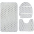 thumbnail image 6 of Blue Christmas Balls Bathroom Rug Set - 3 Piece Non Slip U Shape Snowflake Contour Toilet Rug for Large Bathroom Floor Decor, 6 of 8