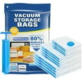 thumbnail image 1 of yeacher 9-Piece Vacuum Storage Bag Set with Hand Pump (3 Medium, 3 Large, 2 Extra Large) for Space-Saving Organization, 1 of 7