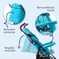thumbnail image 2 of Carriola De Bastón Reclinable Starkids Andrómeda Verde Rayada, 2 of 5