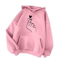 thumbnail image 1 of Gibobby Sudaderas para mujer, Sudadera con capucha de forro polar para mujer(Rosa,G), 1 of 3