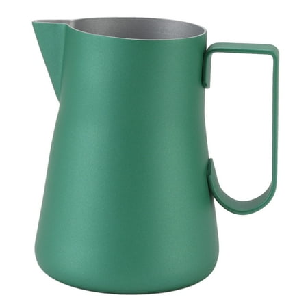 

price crash Frothing Jug Pitcher Professional Multipurpose Food Grade Stainless Steel Coffee Steaming Pitcher Green 350ml