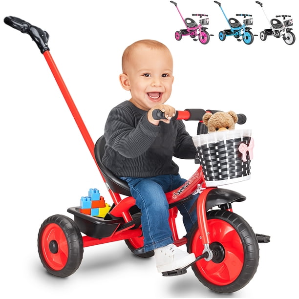 Triciclo Bicicleta Juguete Para Niños Infantil Cesta Cajuela