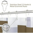 thumbnail image 5 of Extra Long Shower Curtain Brown Modern Shower Curtain with Geometric Pattern, Bath Decor Shower Curtain Set Waffle Textured with Heavy Dutyand Rustproof Metal Grommets,Espresso Chocolate,72x84 Inch, 5 of 5