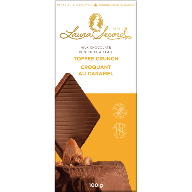 Laura Secord Barre chocolat au lait croquant au caramel 100g