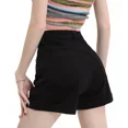 thumbnail image 2 of Shorts Vaqueros De Cintura Alta Enrollados Casual Para Mujer, 2 of 8