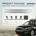 thumbnail image 3 of Pair Silver Roof Rack Cross Bars for 2013-2018 Infiniti JX35 /2019 2020 QX60 Cargo Racks, 3 of 6