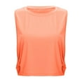 thumbnail image 6 of CAIXIA Tank Tops for Women Racerback Sleeveless Tank Tops for Women Crewneck Camisole Yoga Running Shirts for Women Stretch Gym Clothes,Orange, 6 of 6