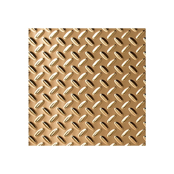 Échantillon de Panneau de Mur de Cuivre Poli par Plaque de Diamant d'Installation Facile (12" X 12" Échantillon)