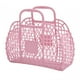 thumbnail image 4 of Bolsas de mano de plástico para la playa Cesta de ducha Cesta de almacenamiento hueca Drenaje rápido Dormitorio con asa Despensa multifuncional Cesta rosa Soledad cesta de carrito de ducha, 4 of 10