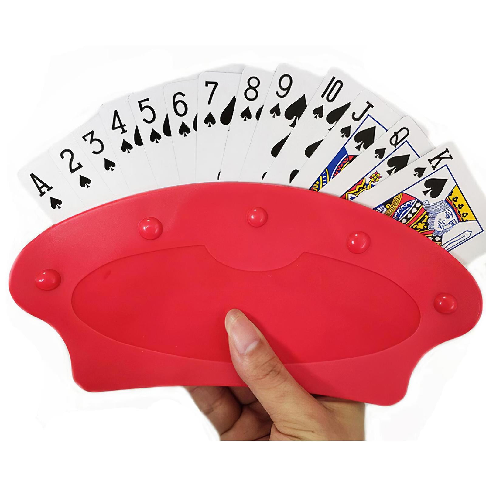 Hands Free Playing Card Holders Stand Clip Storage Box Poker Seat Fan
