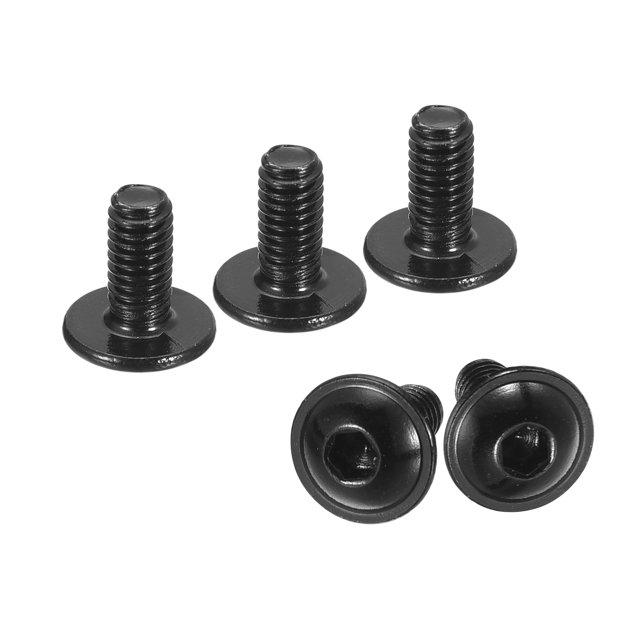 Unique Bargains Flanged Button Head Socket Cap Screws, 50 Pack M4x6mm 304 Stainless Steel Bolts