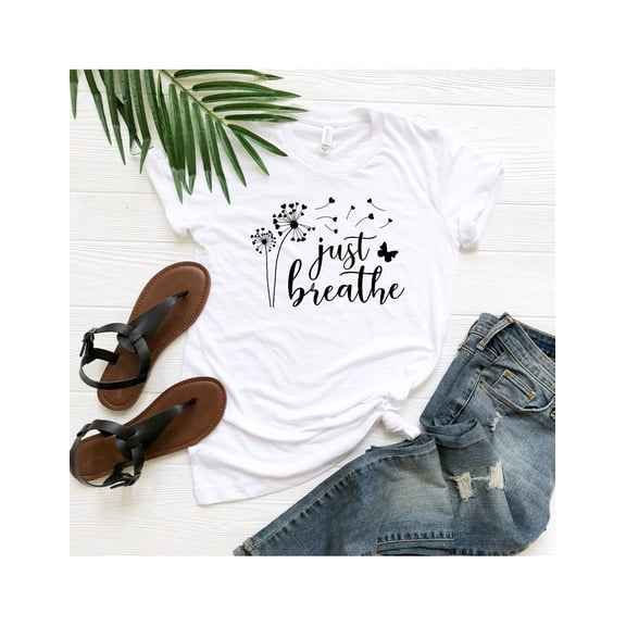 Just Breathe Shirt, Motivational Shirt, Yoga Tshirt, Just Breathe Meditation Crewneck Shirt, Yoga T-Shirt, Shirt For Women, Cute Shirt All Size S-5XL